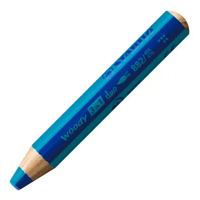 Pastelka, vodovka, voskovka v jednom STABILO woody 3 in 1 duo - ultramarínová modrá/tyrkys